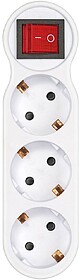 G-40089 40089 ADAPTADOR 3 TOMADAS SCHUKO FRONTAL COM INTERRU...