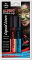 Pack de Delineador Líquido Alpino com 2 Frascos de Maquilhagem Líquida com Aplicador - Lava-se com Água - Testada Dermatologicamente - Cores Azul e Vermelho DL010204