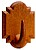 Cabide Adesivo de Madeira (BLISTER 2 UNIDADES) INOFIX 66581 - imagem 1