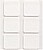 Pack 6 Filtros Brancos Sintéticos Adesivos 31X31MM Plasfix Inofix 66724 - imagem 1