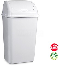 Contentor 15L Plástico c/Tampa Basculante Branco Contentor ...