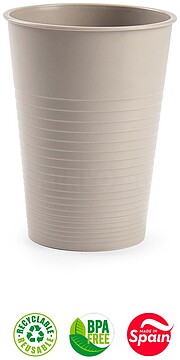 Copos 360ml Plástico Reutilizável Bege 1un Copos 360ml Plástico Reutilizável Bege 1un