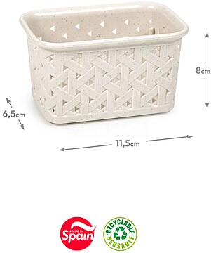 6623082 Caixa Multiusos Nature Eco Nº5 06,5x11,5x8cm Bege