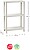 Estante 3 Prateleiras Stack 30x60x95cm Bege Estante 3 Prateleiras Stack 30x60x95cm Bege - imagem 1