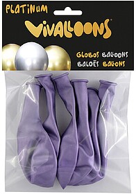26325 : Globo 100% latex biodegradable lila blister de 6 uni...