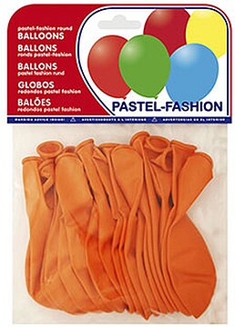 26008 (20008) : Baloes pastel laranja bolsa de 20 unidades Baloes pastel laranja bolsa de 20 unidades
