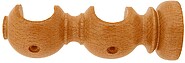 SUPORTE Madeira Liso Aberto Duplo 28x120 mm. Teca
