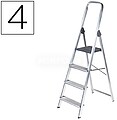 Escada q-connect de aluminio com 4 degraus peso maximo suportavel 150 kg 462 x 1470 x 860 mm Escada q-connect de aluminio com 4 degraus peso maximo suportavel 150 kg 462 x 1470 x 860 mm KF00315