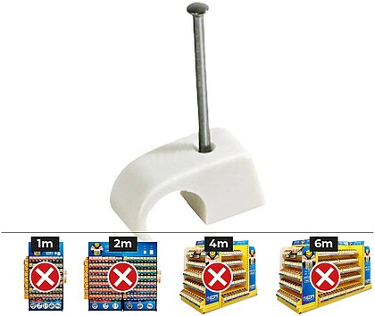 G-17506 : 17506 CAIXA 100 PEÇAS. PLASTIGRAP MULTIDIÂMETRO MPLG Ø 10-14 MM. COR BRANCA
