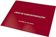 Livros de Subcontratação Din A4 Paisagem Espanhol - 10 Folhas Numeradas - Folhas Autocopiativas 10011