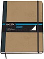 Dohe Caderno de Cartão com Pontas Arredondadas - 96 Folhas de Papel Creme de 80gr - Capa em Três Peças com Lombada de Tecido - Fecho de Elástico e Fita de Registo DO10635
