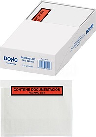 Caixa Dohe de 250 Sobres Autocolantes - Lista de Embalagem -...