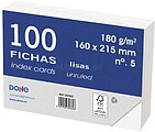 Fichas de Cartolina Offset Branca - 180g - Pacote de 100 Fichas - Lisas DO30369