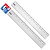 Regra de 30cm - Plástico Injetado Transparente Cristal - Cantos Biselados e com Borda - em Saco Individual DO51000 - imagem 1