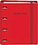 Dohe Cores Vibrante Polyfoam Porta-Documentos de 4 Anéis Mistos de 35mm A4 Recarregável 100 Folhas Quadriculadas 5mm - Tampa de Polyfoam 2mm - Fecho com Borracha - Inclui 4 Separadores e Envelope de Polipropileno - Cor Vermelho DO52001 - imagem 1