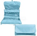 Dohe Serenity Estojo Duplo - Aba com Bolso Interior - Fecho de Correr - Janelas Transparentes - Poliéster - 22x11x6cm - Cor Azul DO52251