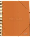 Dohe Pasta com 20 Envelopes Tamanho A4 - Tampa de Polipropileno Opaco de 800 Micras - Envelopes Transparentes de 80 Micras - Espiral de Plástico Colorido - Elásticos a Combinar DO91056