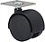 Roda Giratória com Placa e Eixo Liso, Cor Preta, Carga Máx. 50 Kg, Ø 5 cm G-20006 - imagem 1