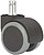 Roda Giratória Espiga Lisa com Anéis, Cor Preto/Cinza, Carga Máx. 50 kg, 11 x 22 mm, Ø 5 cm G-20004 - imagem 1