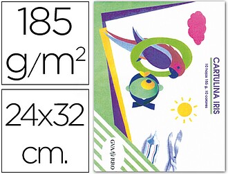Canson Guarro Minipack de 10 Folhas de Cartulina Iris A4+ 18...