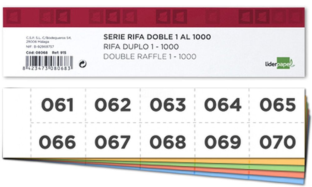 Bloco de Rifa Folha Dupla RI02
