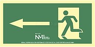 Sinal de Evacuação Flecha Esquerda (PVC 1MM) Classe a 32X16CM