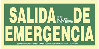SINAL DE EVACUAÇÃO DE EMERGÊNCIA (PVC 1MM) CLASSE A 30X15...