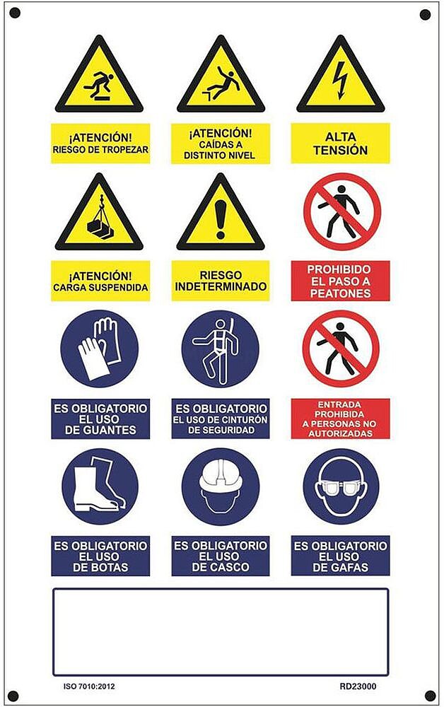 Placa de Obra Múltipla Vertical PVC 0,4mm 500x900mm Normaluz G-09022