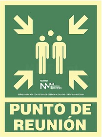 SINAL DE EVACUAÇÃO “PONTO DE ENCONTRO” CLASSE B (PVC 0...
