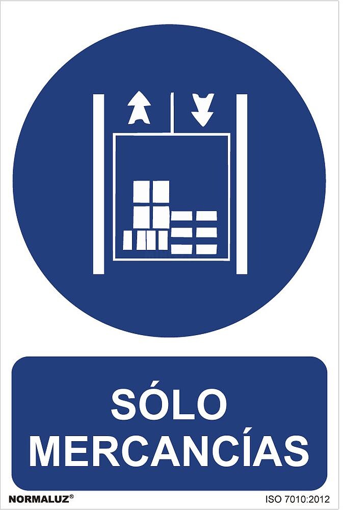 Sinal de Uso Obrigatório “Apenas Mercadorias” (PVC 0.7MM) 30X40CM 08970