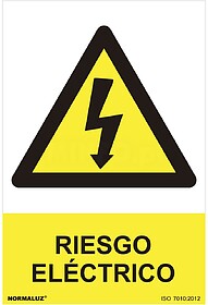 SINAL DE PERIGO “RISCO ELÉTRICO” (PVC 0,7MM) 30X40CM