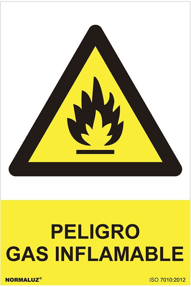 Sinal de Perigo “Perigo de Gás Inflamável” (PVC 0.7MM) 30X40CM 08916