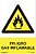 Sinal de Perigo “Perigo de Gás Inflamável” (PVC 0.7MM) 30X40CM 08916 - imagem 1