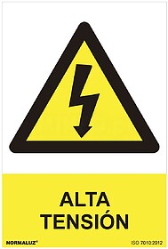 SINAL DE PERIGO “ALTA TENSÃO” (PVC 0,7MM) 30X40CM