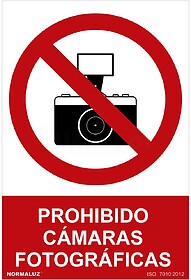 SINAL PROIBIDO “PROIBIDO CÂMARAS FOTOGRÁFICAS” (PVC 0....