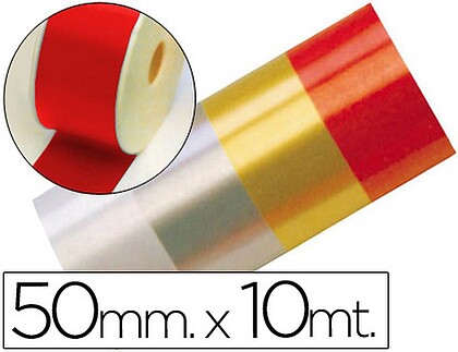 2410-20 : 6 x Fita fantasia vermelha 10mtx50mm Fita fantasia vermelha 10mtx50mm