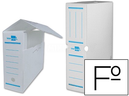 DF06 : CAIXA PARA ARQUIVO DEFINITIVO CAIXA PARA ARQUIVO DEFINITIVO LIDERPAPEL EM POLIPROPILENO BRANCO FORMATO 360X260X100 MM