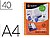 Capa Catalogo Carchivo Archivex Polipropileno Canguro com Espiral 40 Bolsas Fecho Elastico Din A4 Laranja 53044052 - imagem 1