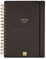 Finocam Haiku Agenda Espiral - 16 Meses - Semana Vista Horizontal - Formato E10 - 155x212mm - Capa Dura - Papel de 95g/m2 - Fecho com Elástico - Cor Preto 627400127