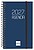 Finocam Espiral Basics Opaque Agenda - Anual 2027 - Semana Vista Horizontal - Formato E3 - 79x127mm - Espiral - Tapa de Polipropileno - Esquinas Microperforadas - Papel de 80g/m2 - Cor Azul 742711027 - imagem 1