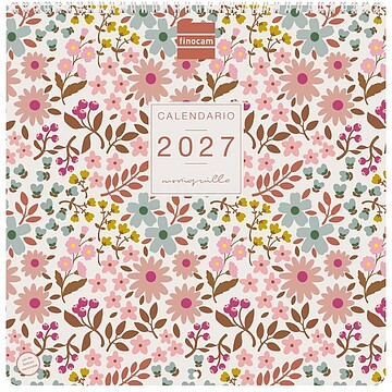 Finocam Moniquilla Calendário de Parede - Anual 2027 - Vista Mensal - 300x300mm - Papel de 170g/m2 - Ilustrações Variadas - Espaço para Notas 792040127