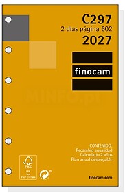 Finocam C297 Recarga para Agenda Classic - Anual 2027 - 2 Di...