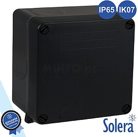 CAIXA DE PASSAGEM ESTANQUE 100x100x55MM IP65 IK07 SOLERA