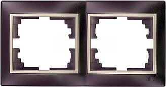 42955 MARCO PARA 2 ELEMENTOS HORIZONTAL Preto e Pérola 154X...