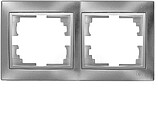 Marco para 2 Elementos Horizontal Plata 154X81X10MM S.Europa Solera 42953