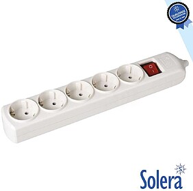SLR-8005IL : TOMADA ELÉTRICA C/ 5 SAÍDAS SCHUKO INTERRUPTO...