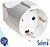 Ficha Schuko Fêmea C/ Terra 220V Branca Solera SLR-5019 - imagem 1