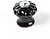 Pomo para Móvel, Modelo E524, de Porcelana e Aço com Acabamento Preto, Ø28 mm 66098 - imagem 1