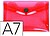 12 x Bolsa porta documentos liderpapel com mola din a7 vermelho translucido Bolsa porta documentos liderpapel com mola din a7 vermelho translucido DS77 - imagem 1