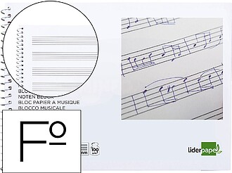 BM02 : BLOCO MUSICA LIDERPAPEL FOLIO 20 FLS. AO BAIXO
